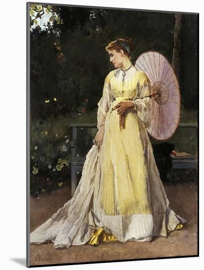 In the Countryside (Lady with Umbrella)-Alfred Emile Léopold Stevens-Mounted Giclee Print