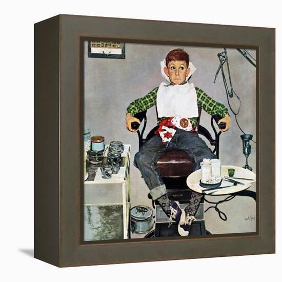 "In the Dentist's Chair", October 19, 1957-Kurt Ard-Framed Premier Image Canvas