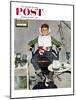 "In the Dentist's Chair" Saturday Evening Post Cover, October 19, 1957-Kurt Ard-Mounted Giclee Print