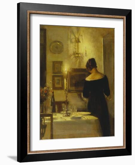 In the Dining Room-Carl Holsoe-Framed Giclee Print