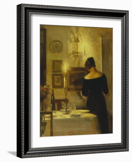 In the Dining Room-Carl Holsoe-Framed Giclee Print