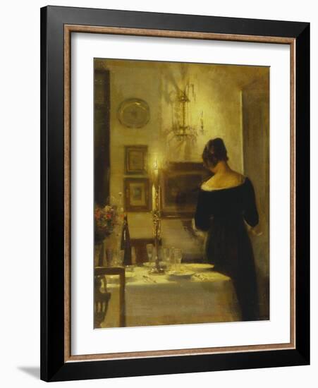 In the Dining Room-Carl Holsoe-Framed Giclee Print