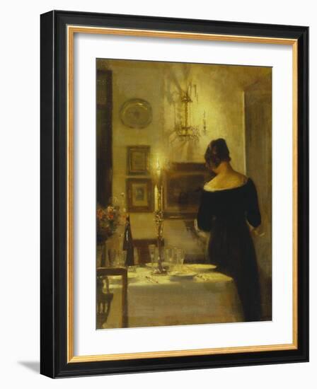 In the Dining Room-Carl Holsoe-Framed Giclee Print