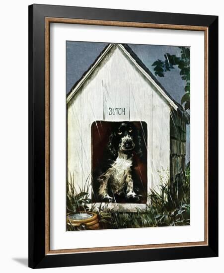 "In the Doghouse," April 24, 1948-Albert Staehle-Framed Giclee Print