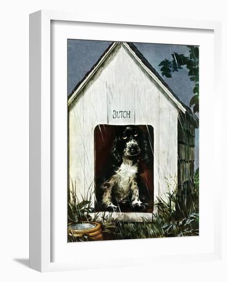 "In the Doghouse," April 24, 1948-Albert Staehle-Framed Giclee Print