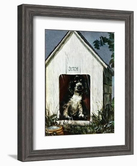 "In the Doghouse," April 24, 1948-Albert Staehle-Framed Giclee Print