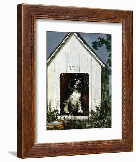 "In the Doghouse," April 24, 1948-Albert Staehle-Framed Giclee Print