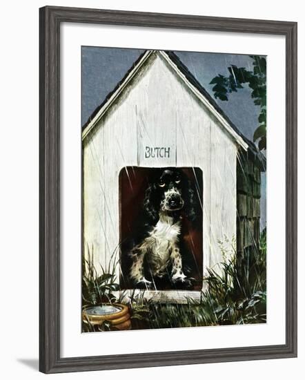 "In the Doghouse," April 24, 1948-Albert Staehle-Framed Giclee Print