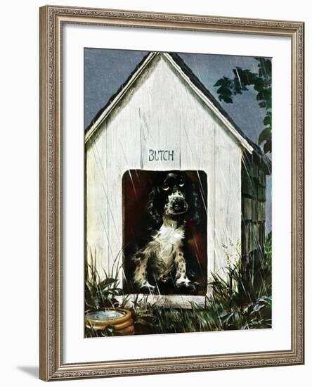 "In the Doghouse," April 24, 1948-Albert Staehle-Framed Giclee Print
