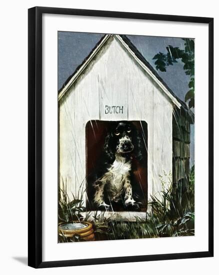 "In the Doghouse," April 24, 1948-Albert Staehle-Framed Giclee Print