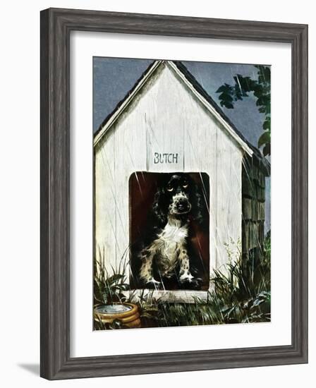 "In the Doghouse," April 24, 1948-Albert Staehle-Framed Premium Giclee Print