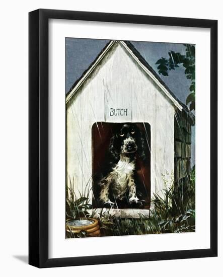 "In the Doghouse," April 24, 1948-Albert Staehle-Framed Premium Giclee Print