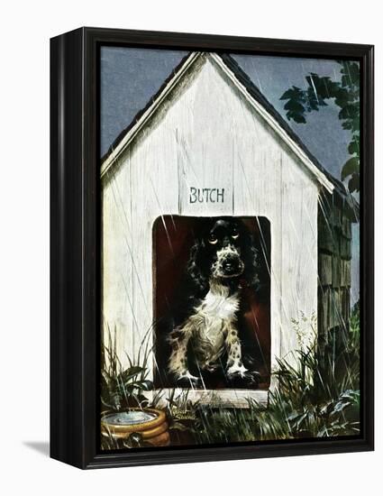 "In the Doghouse," April 24, 1948-Albert Staehle-Framed Premier Image Canvas