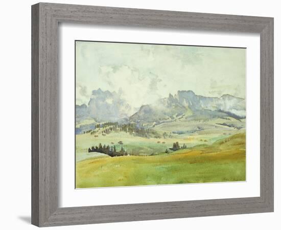 In the Dolomites-John Singer Sargent-Framed Giclee Print