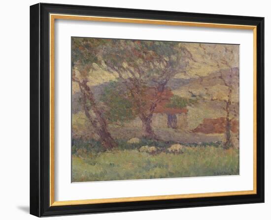 In the Downs Near Lewes, 1906-Robert Polhill Bevan-Framed Giclee Print