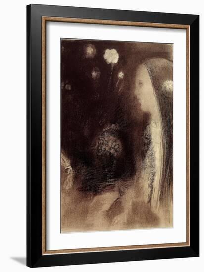 In the Dream Engraving by Odilon Redon (1840-1916) 1879 Paris, Private Collection-Odilon Redon-Framed Giclee Print