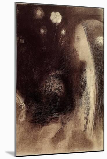 In the Dream Engraving by Odilon Redon (1840-1916) 1879 Paris, Private Collection-Odilon Redon-Mounted Giclee Print