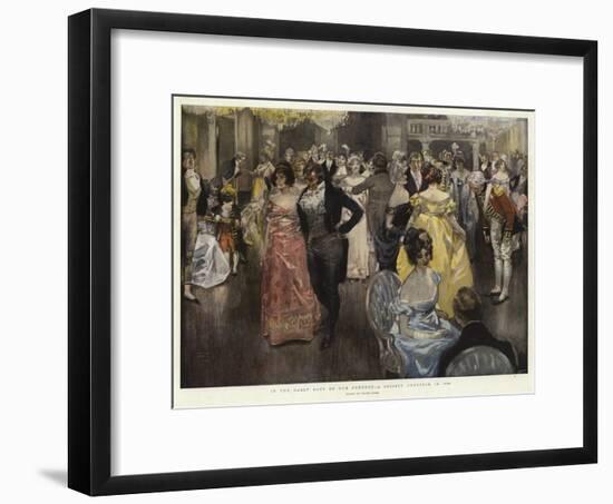 In the Early Days of Our Century, a Society Function in 1800-Frank Craig-Framed Giclee Print
