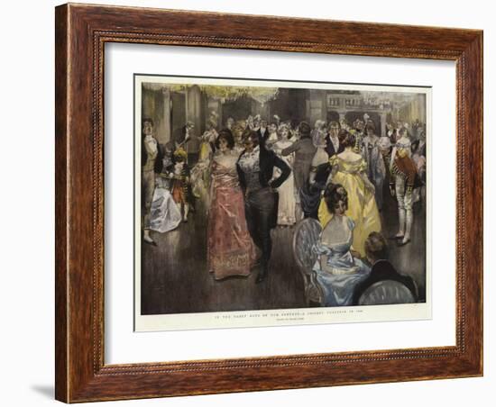 In the Early Days of Our Century, a Society Function in 1800-Frank Craig-Framed Giclee Print