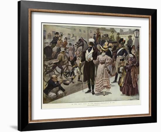 In the Early Days of Our Century, Piccadilly in 1800-Gordon Frederick Browne-Framed Giclee Print