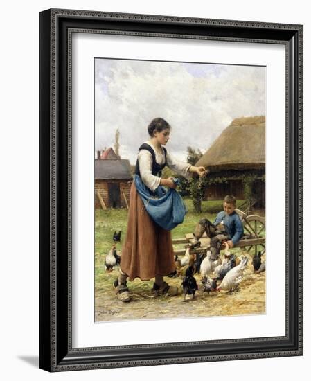 In the Farmyard-Julien Dupre-Framed Giclee Print