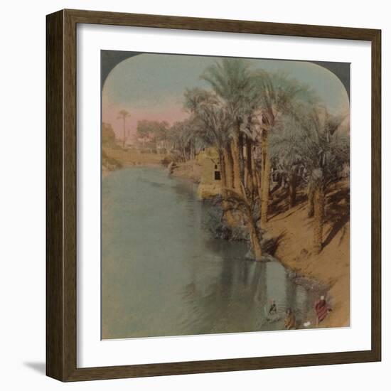 'In the Fayum, the richest Oasis in Egypt on Bahr Yussef (River Joseph), to the Nile', 1902-Elmer Underwood-Framed Photographic Print