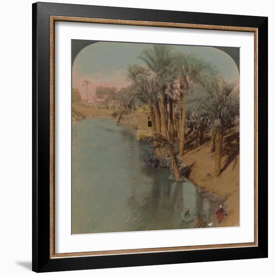 'In the Fayum, the richest Oasis in Egypt on Bahr Yussef (River Joseph), to the Nile', 1902-Elmer Underwood-Framed Photographic Print