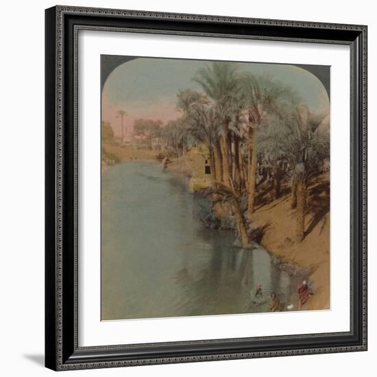 'In the Fayum, the richest Oasis in Egypt on Bahr Yussef (River Joseph), to the Nile', 1902-Elmer Underwood-Framed Photographic Print