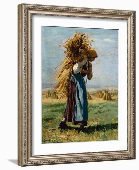 In the Fields, 1887-Julien Dupre-Framed Giclee Print