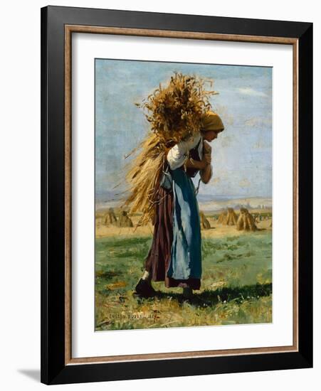 In the Fields, 1887-Julien Dupre-Framed Giclee Print