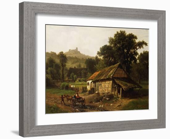 In the Foothills, 1861-Albert Bierstadt-Framed Giclee Print