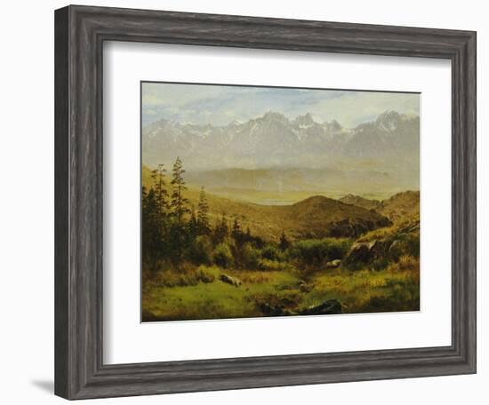 In the Foothills of the Rockies-Albert Bierstadt-Framed Giclee Print