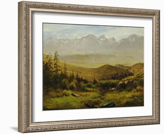 In the Foothills of the Rockies-Albert Bierstadt-Framed Giclee Print