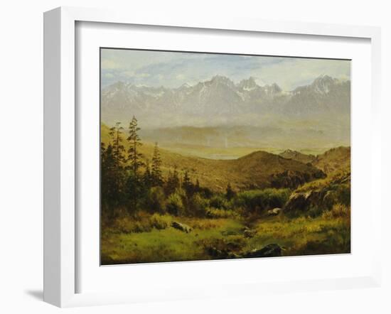 In the Foothills of the Rockies-Albert Bierstadt-Framed Giclee Print