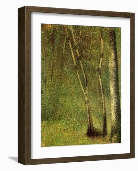 In the Forest at Pontaubert-Georges Seurat-Framed Giclee Print