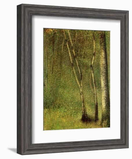 In the Forest at Pontaubert-Georges Seurat-Framed Giclee Print