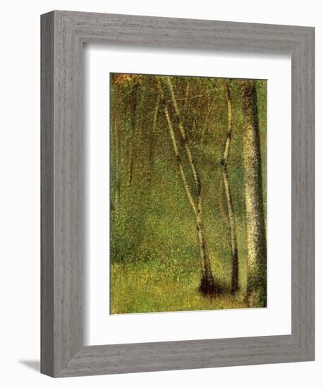 In the Forest at Pontaubert-Georges Seurat-Framed Giclee Print