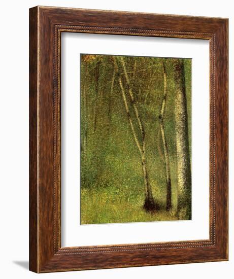 In the Forest at Pontaubert-Georges Seurat-Framed Giclee Print