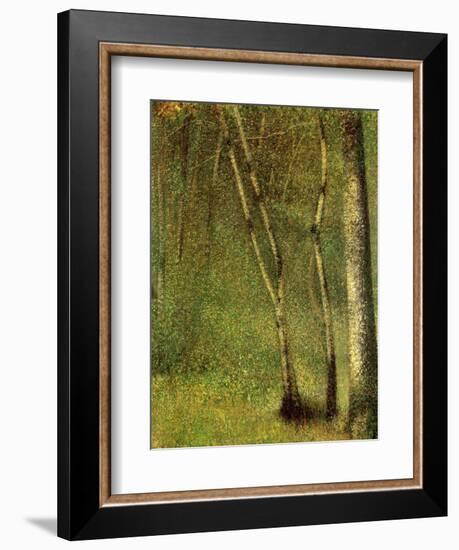 In the Forest at Pontaubert-Georges Seurat-Framed Giclee Print