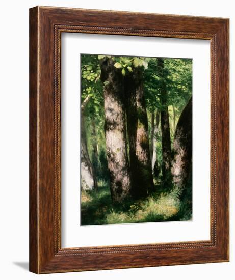 In the Forest of Fontainebleau-Pierre-Auguste Renoir-Framed Giclee Print