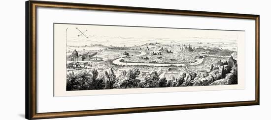 In the Forum Romanum the Pincian Hill, Rome, Italy-null-Framed Giclee Print