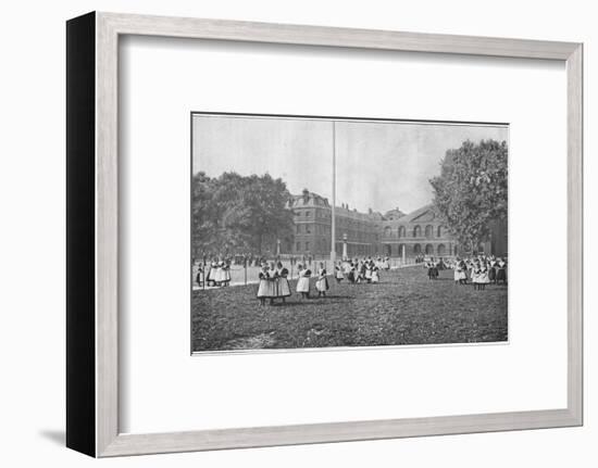 In the Foundling Hospital grounds, London, c1901 (1901)-Unknown-Framed Photographic Print