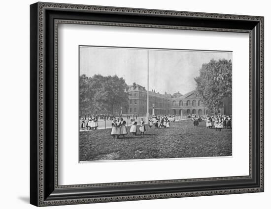 In the Foundling Hospital grounds, London, c1901 (1901)-Unknown-Framed Photographic Print