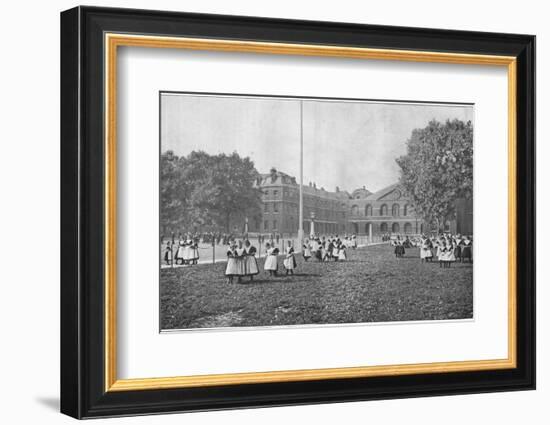 In the Foundling Hospital grounds, London, c1901 (1901)-Unknown-Framed Photographic Print