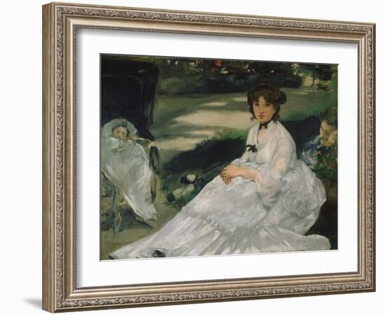 In the Garden, 1870-Edouard Manet-Framed Giclee Print