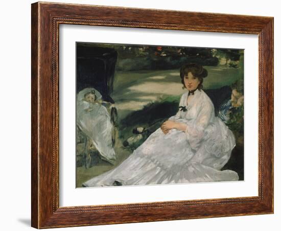 In the Garden, 1870-Edouard Manet-Framed Giclee Print