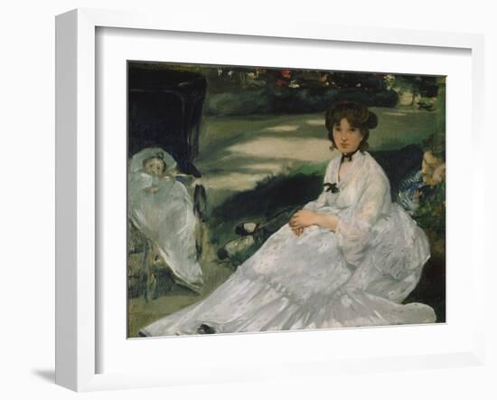 In the Garden, 1870-Edouard Manet-Framed Giclee Print