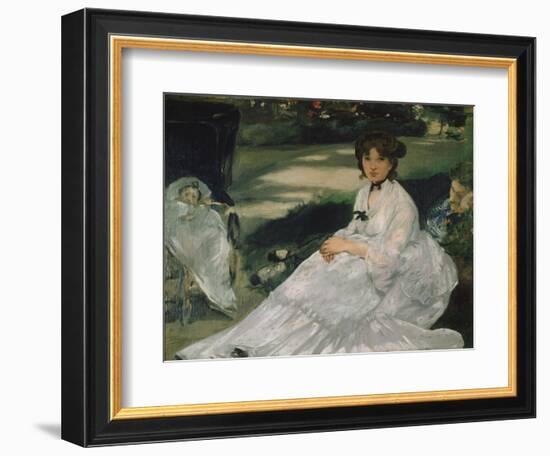 In the Garden, 1870-Edouard Manet-Framed Giclee Print