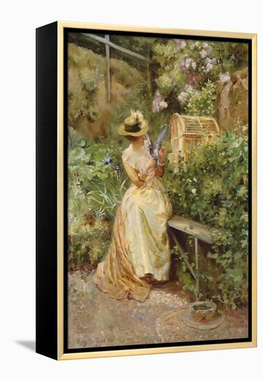 In the Garden, 1892 (Oil on Canvas)-Robert Payton Reid-Framed Premier Image Canvas