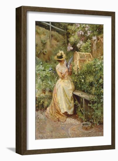 In the Garden, 1892 (Oil on Canvas)-Robert Payton Reid-Framed Giclee Print